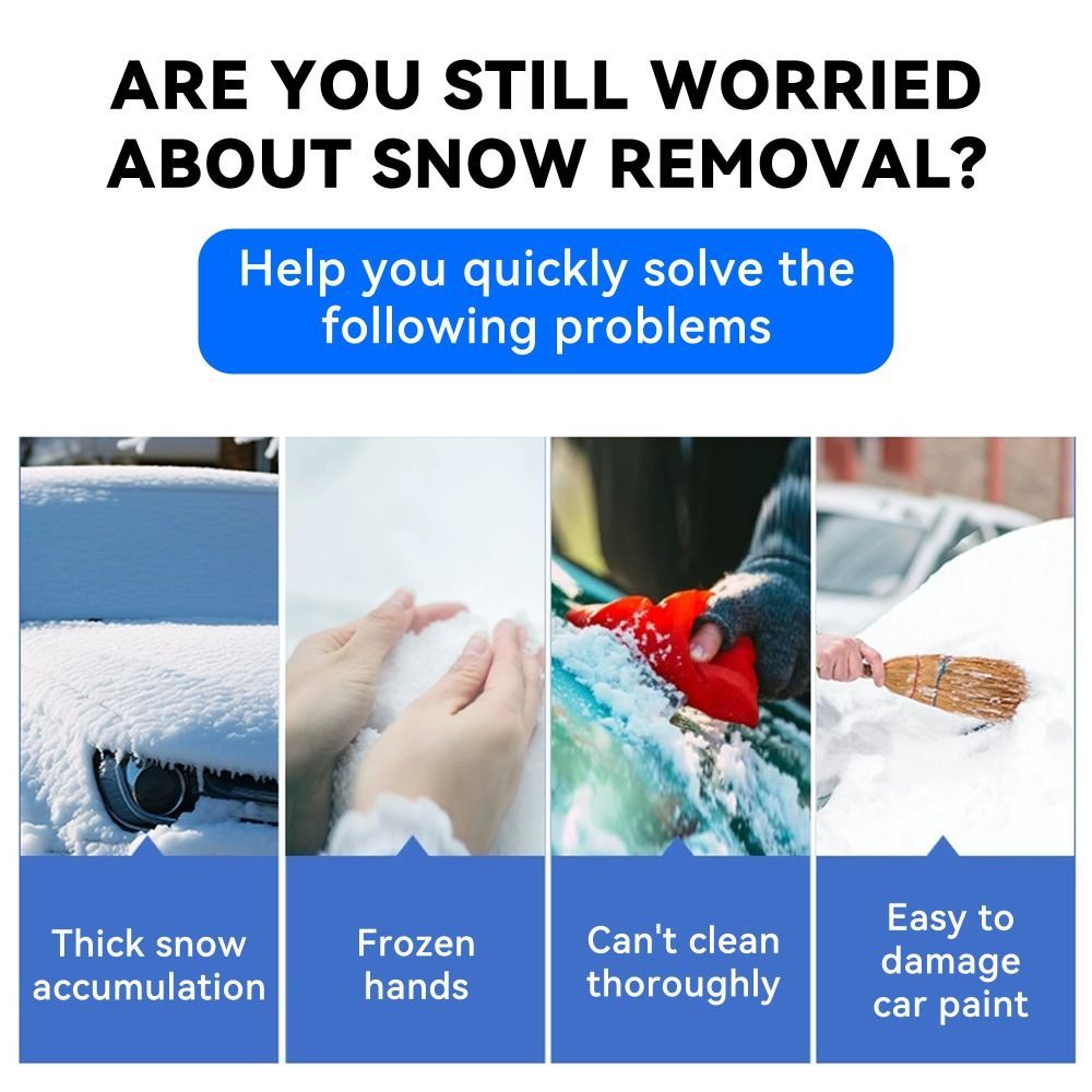 Scratch Free Ice Scrapers for Car Windshield with Foam Handle Universal Winter Snow Removal Tool Convenient EVA