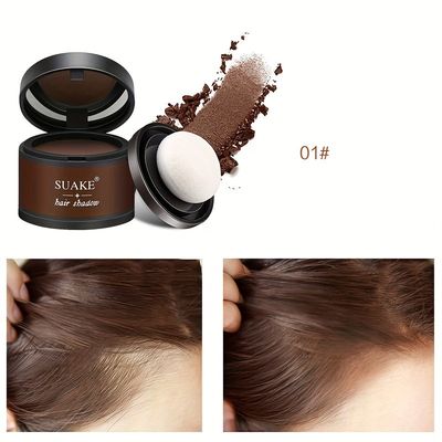 Hairline concealer, black hair root cover, natural instant waterproof hairline shadow powder, cover hair roots