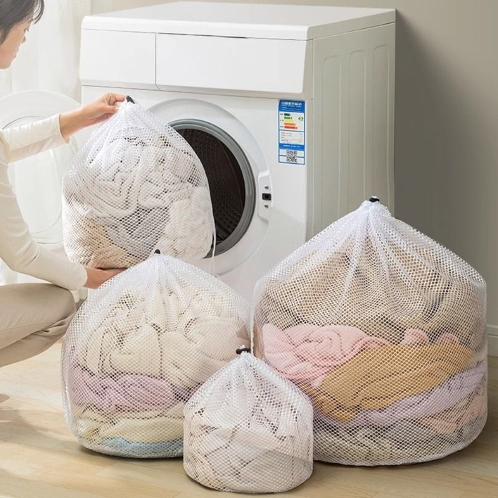 Big Size Large Washing Laundry Bag Mesh Organizer Net Dirty Bra Socks Underwear Shoe Storag Wash Machine Cover Clothes