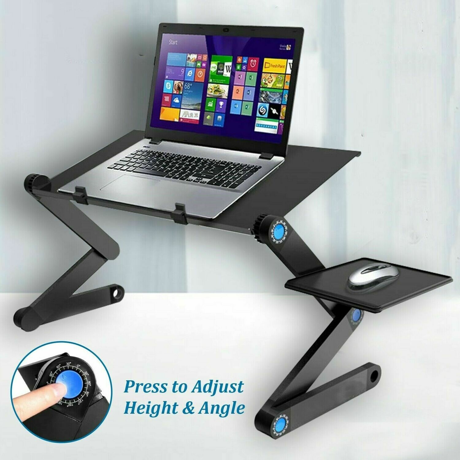Folding Laptop Stand Portable Computer Desk Table Adjustable Sofa Laptop Table