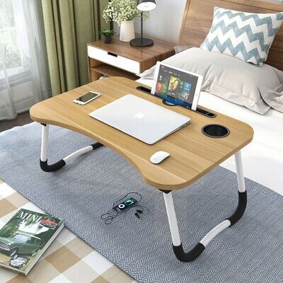 Adjustable Portable Folding Laptop Table Notebook Desk Trolley Sofa Bed Tray