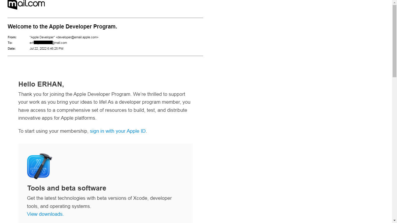 Apple Developer Account