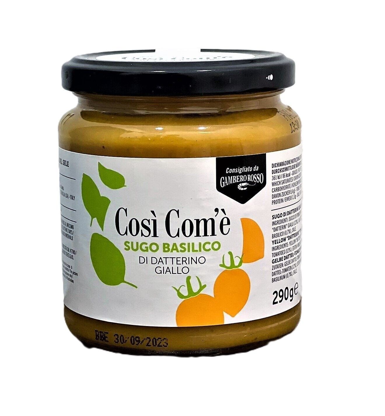 Cosi' Com'e' Sugo Basilico di Datterino Giallo