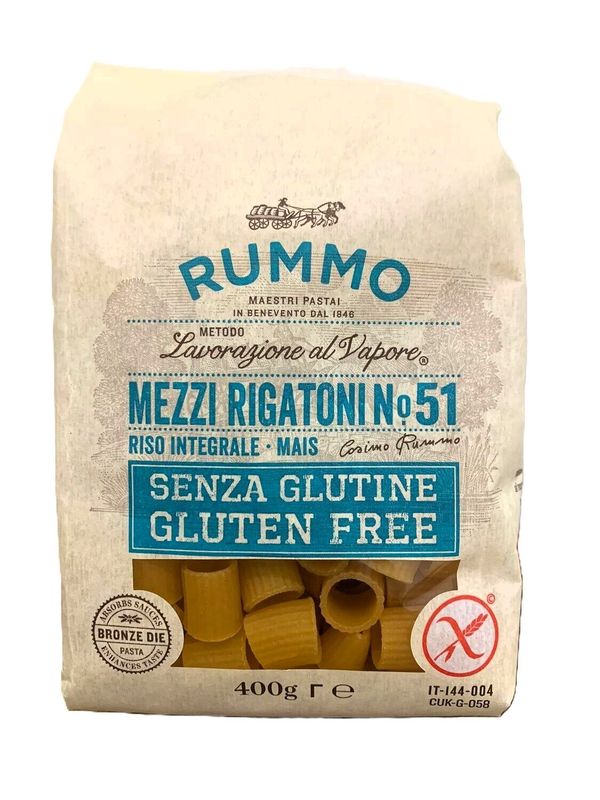 Pasta Rummo Mezzi Rigatoni n. 51 Gluten Free
