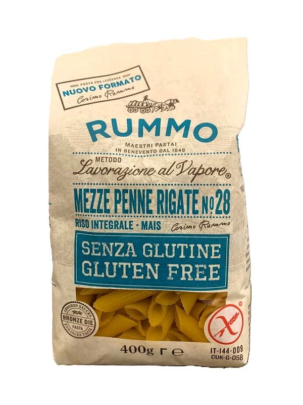 Pasta Rummo Mezze Penne Rigate n.28  Gluten Free