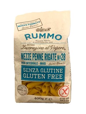 Pasta Rummo Mezze Penne Rigate n.28  Gluten Free