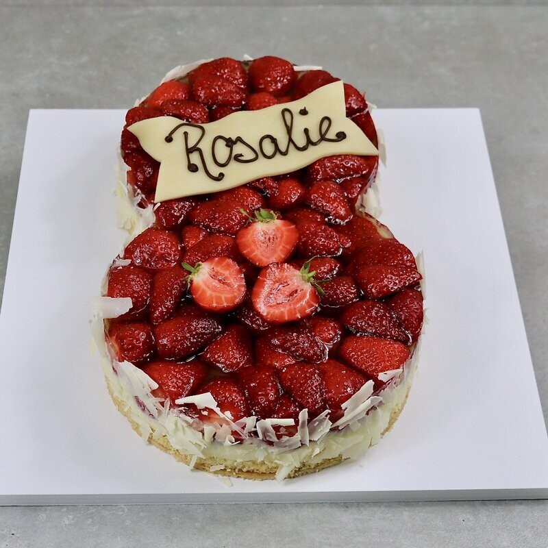 Zahlenfrucht-Torte