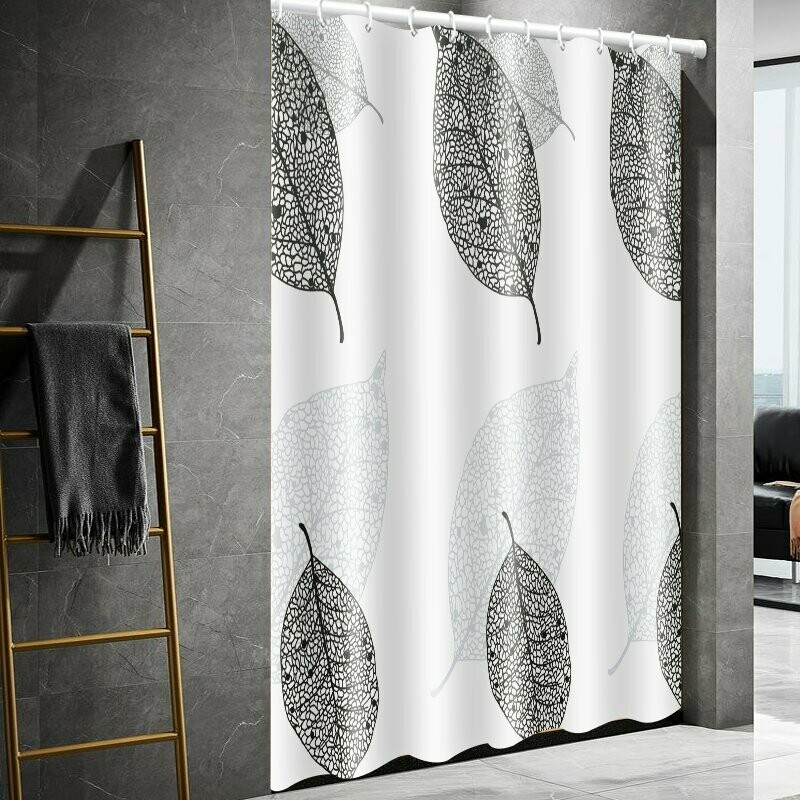 Polyester Shower Curtain : Leaves Design