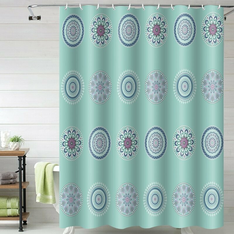 Polyester Shower Curtain: Stramonium Design