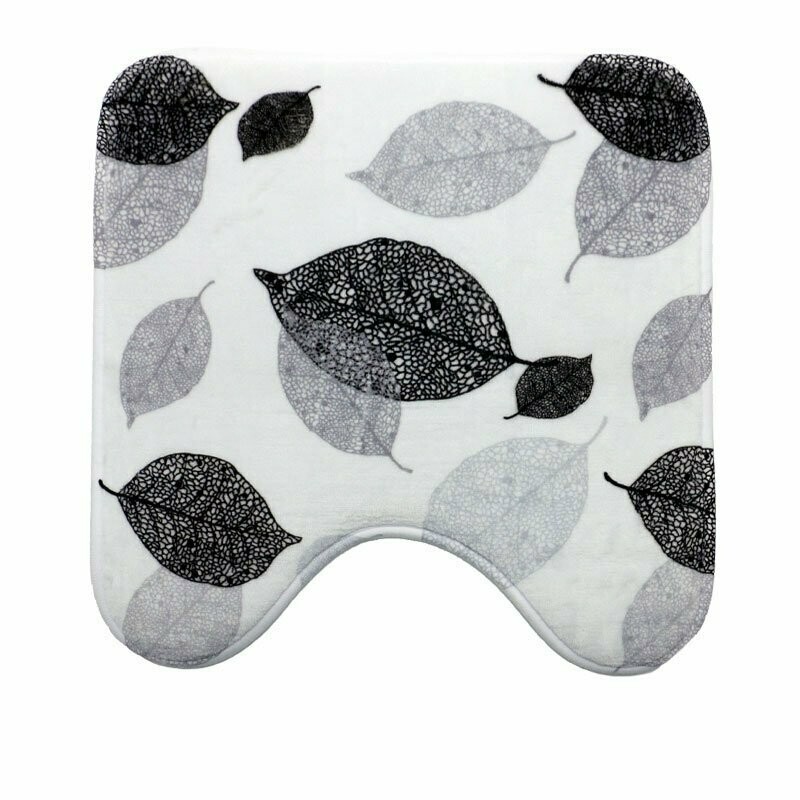 Leaves stone design: U Shape bath rug