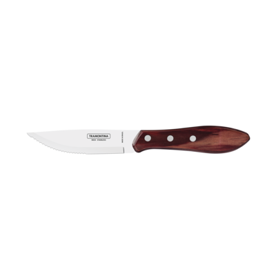 სტეიკის Jumbo დანა 5&#39;&#39; CHURRASCO,  წითელი Polywood ტარი