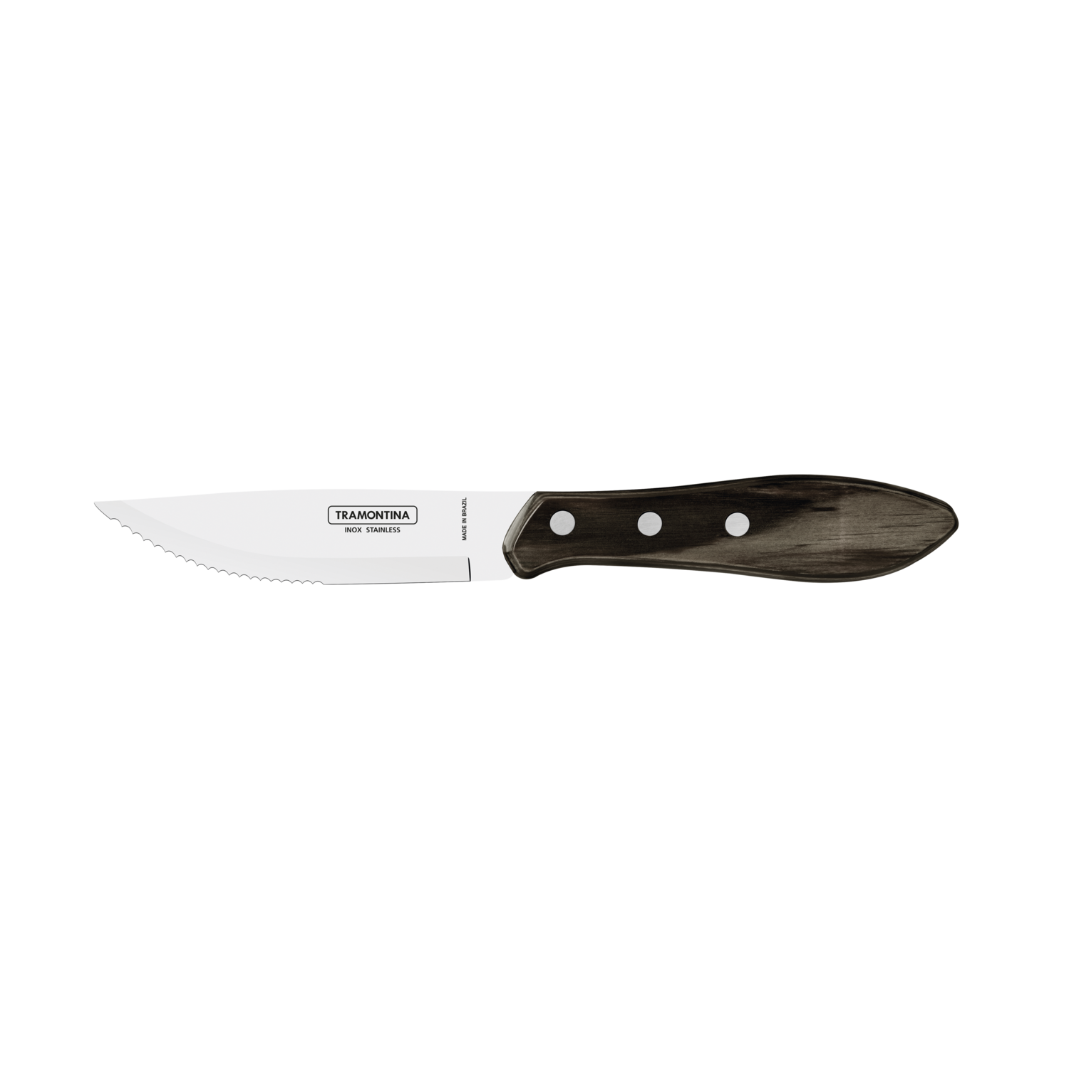 სტეიკის Jumbo დანა 5&#39;&#39; CHURRASCO,  ყავისფერი Polywood ტარი