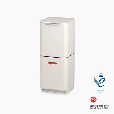 Totem Compact Waste &amp; Recycling Bin, ქვისფერი, 40ლ.