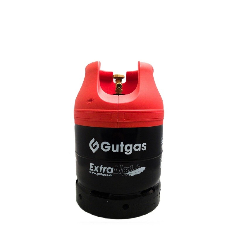 Gutgas ExtraLight თხევადი გაზის ლითონის ბალონი 19.9ლ., შავი