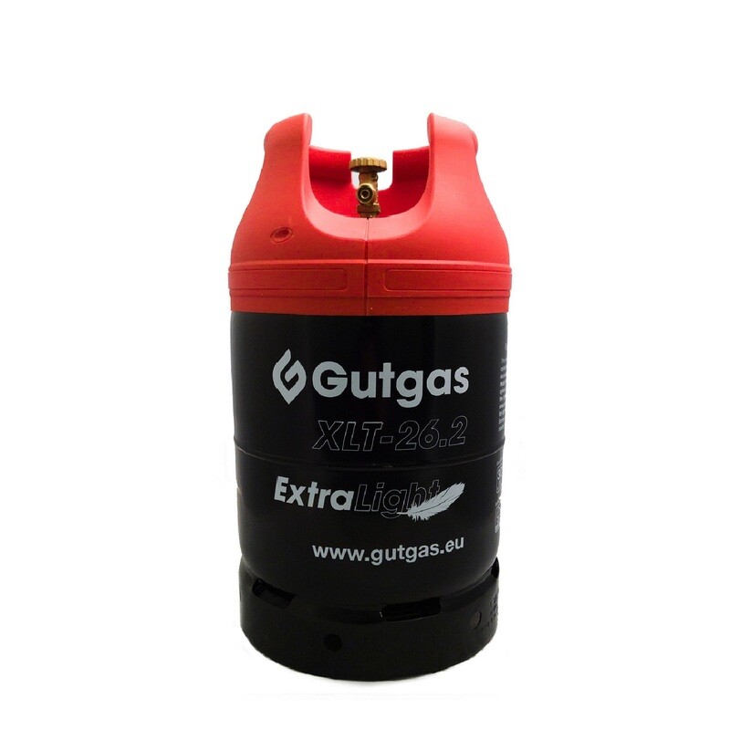 Gutgas ExtraLight თხევადი გაზის ლითონის ბალონი 26.6ლ., შავი