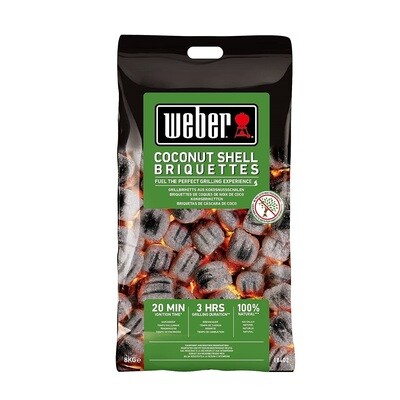 ქოქოსის ქერქის ნახშირის ბრიკეტები Weber 8კგ.