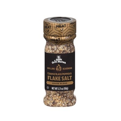 McCormick Grill Mates Coarse Black Pepper &amp; Flake Salt Grilling Seasoning 161გრ.