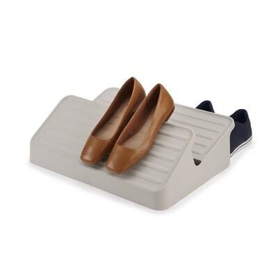 Shoe-In™ ფეხსაცმლის თარო დიდი, კრემისფერი