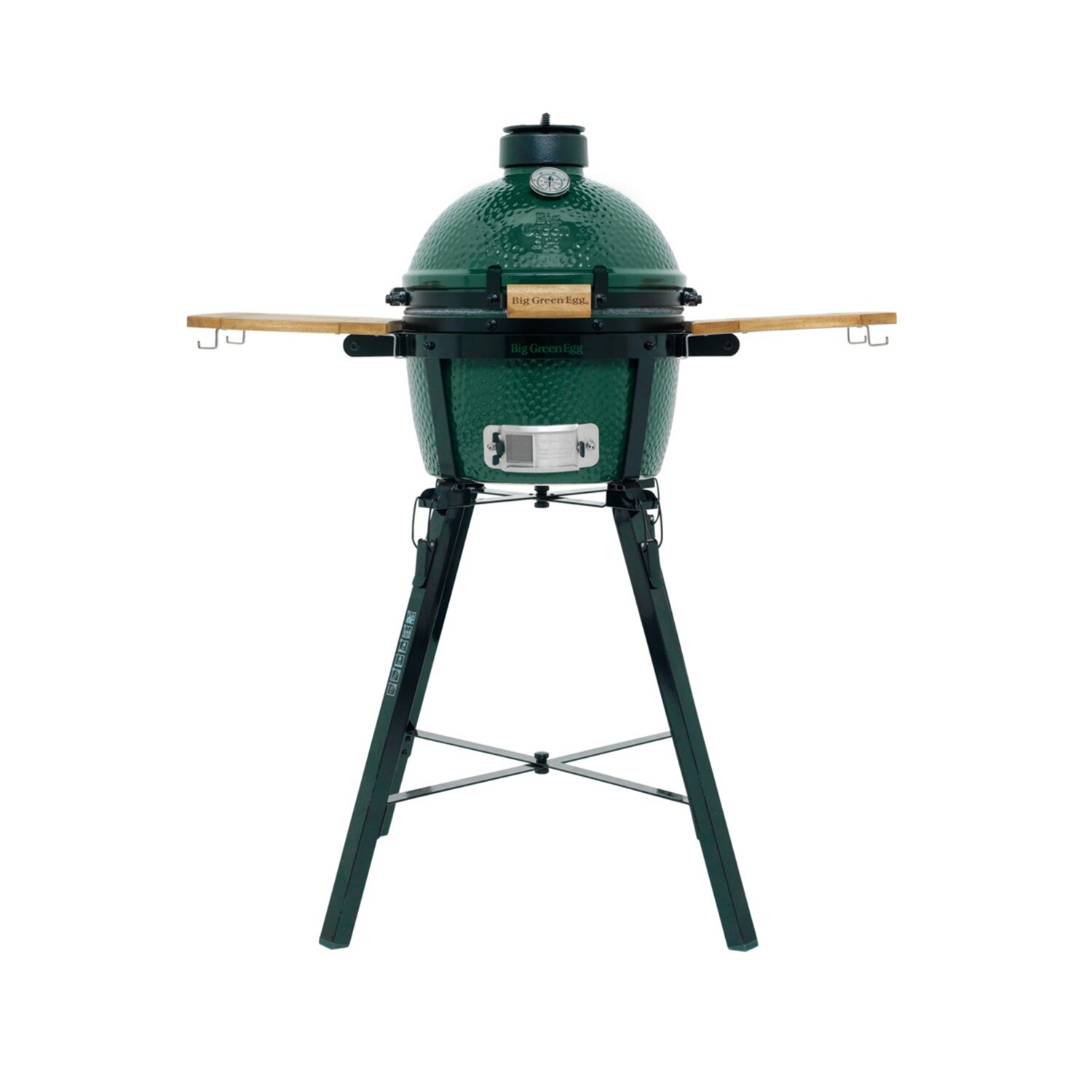 კერამიკული ნახშირის გრილი Big Green Egg MiniMax პორტატული სადგამითა და აკაციის თაროებით