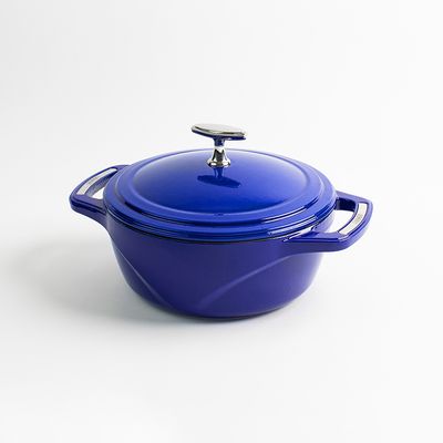 USA Enamel™ ჰოლანდიური ღუმელი, ემალირებული თუჯი, ლურჯი, 3ლ.