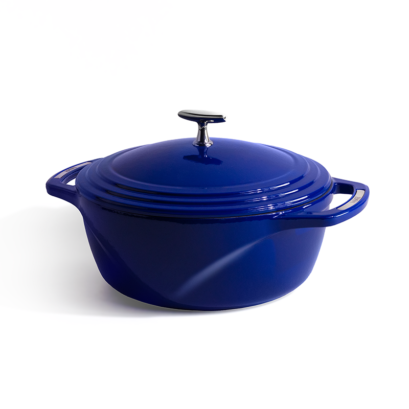 USA Enamel™ ჰოლანდიური ღუმელი, ემალირებული თუჯი, ლურჯი, 6ლ.