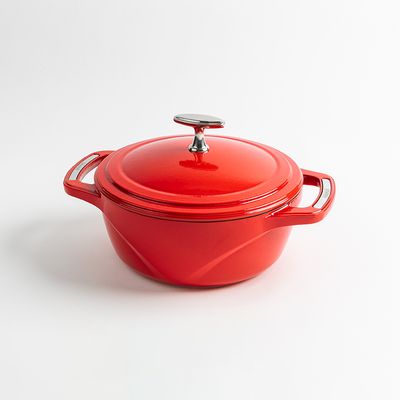 USA Enamel™ ჰოლანდიური ღუმელი, ემალირებული თუჯი, წითელი, 3ლ.