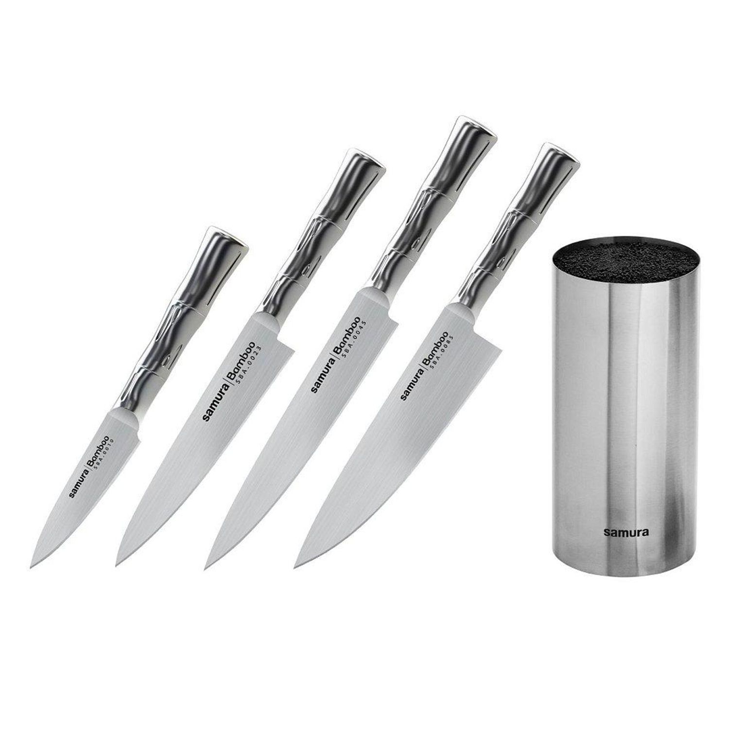 Samura Bamboo დანების ნაკრები  (სადგამი + 4 დანა)