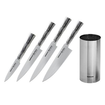 Samura Bamboo დანების ნაკრები  (სადგამი + 4 დანა)