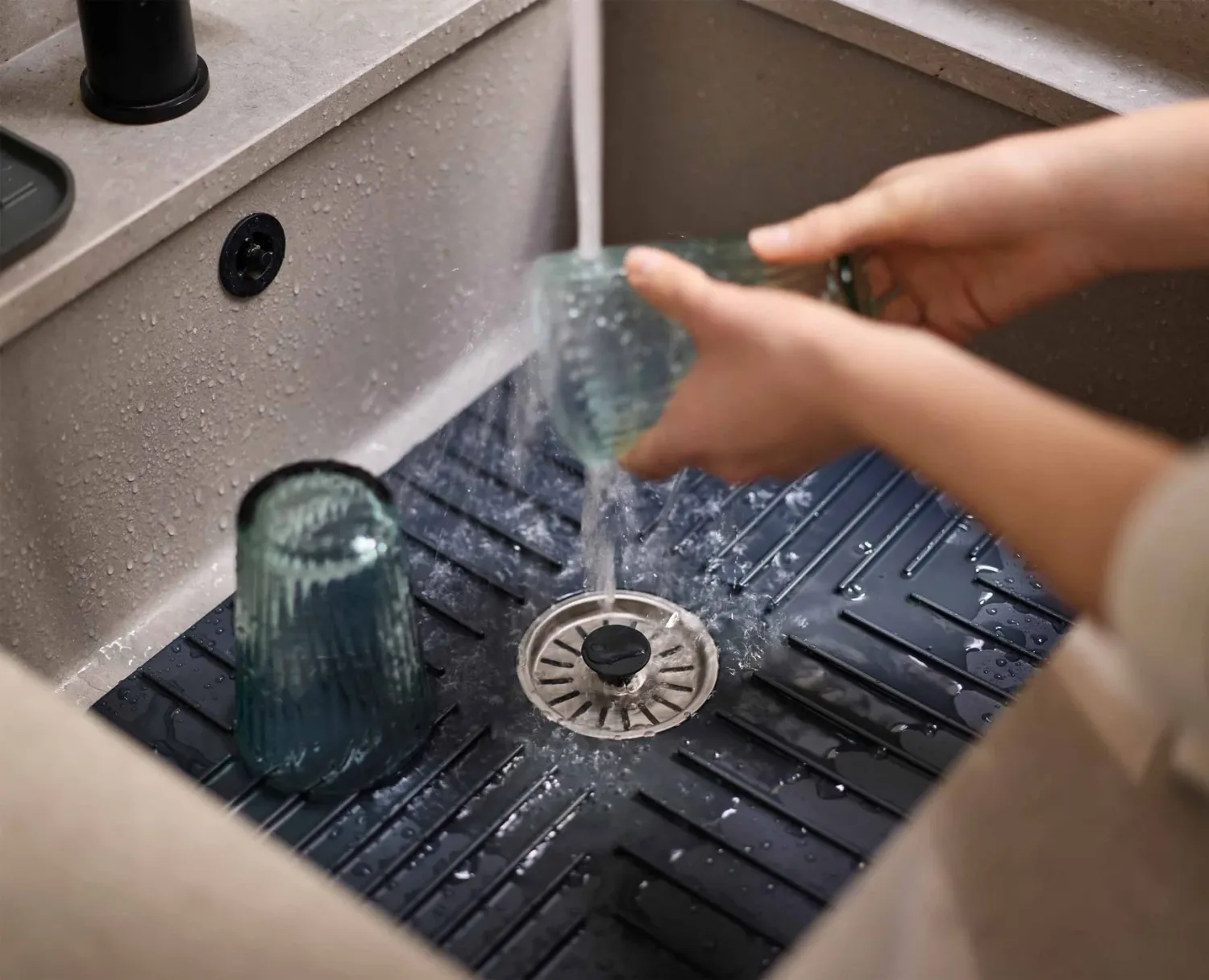 SinkShield™ ნიჟარის დამცავი, ნაცრისფერი, დიდი