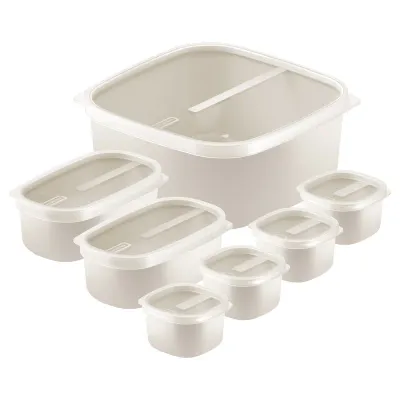 კონტეინერების ნაკრები, ფერადი, 7 ნაჭერი