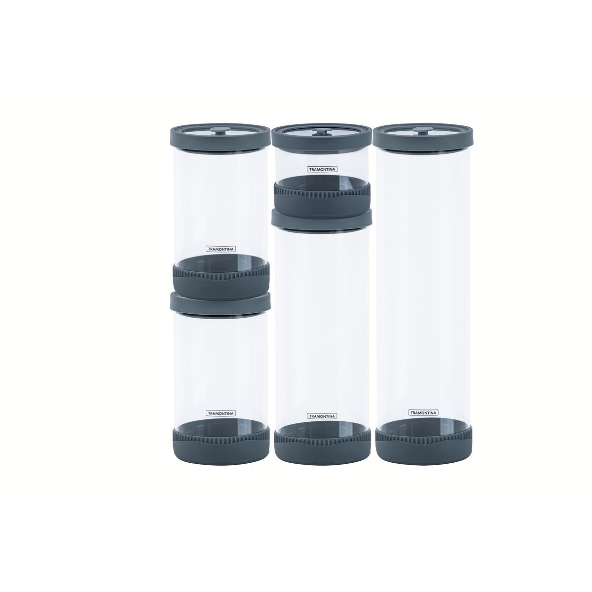 შუშის რეზერვუარების ნაკრები, 5 ნაჭერი