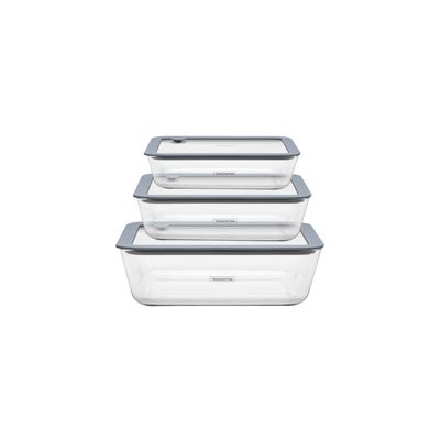 შუშის რეზერვუარების ნაკრები, 3 ნაჭერი