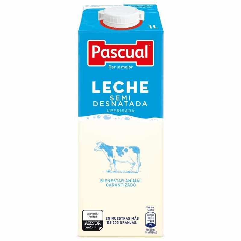 Leche Pascual Brik semidesnatada 1 litro