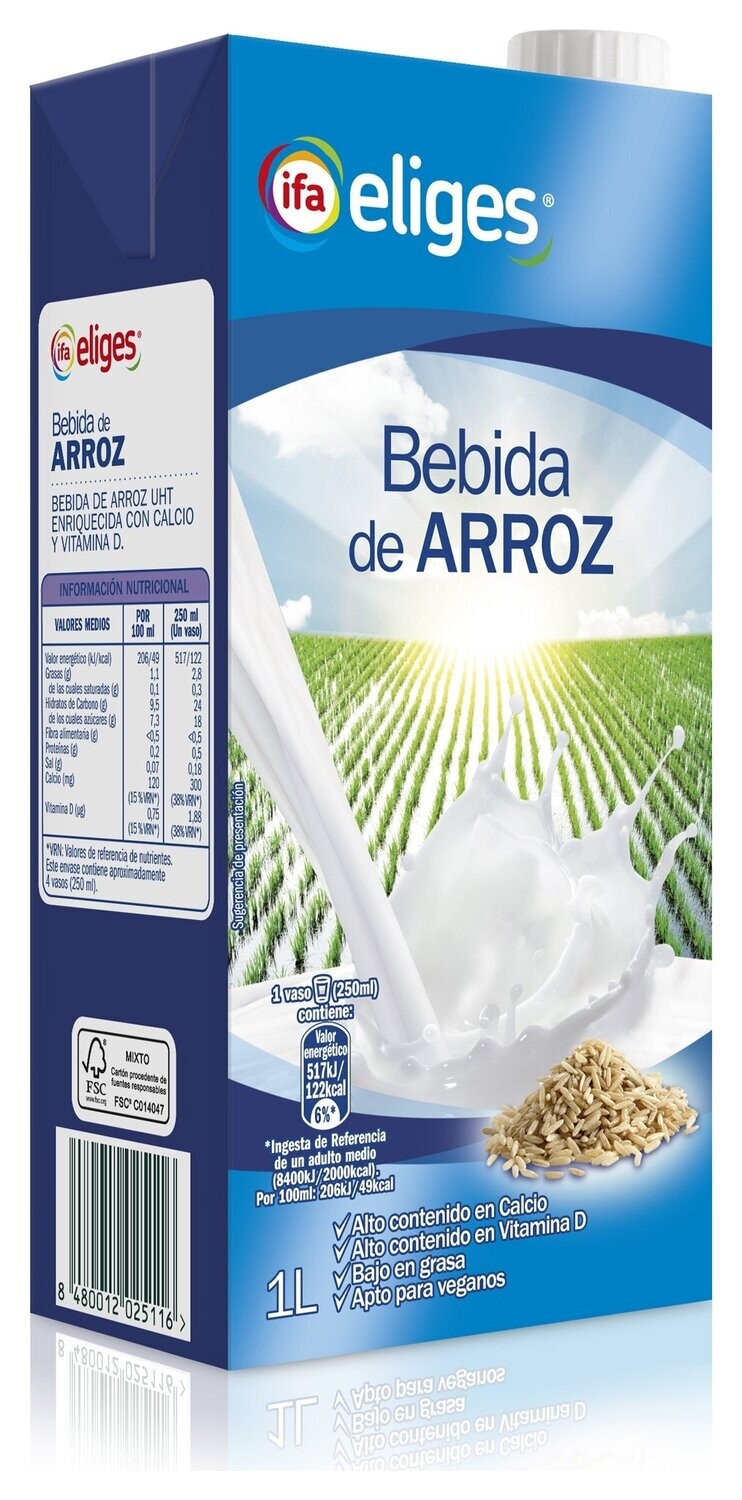 Bebida de arroz IFA Eliges 1 litro