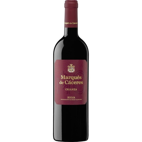 Vino tinto rioja crianza Marquez de Caceres 75 ml.