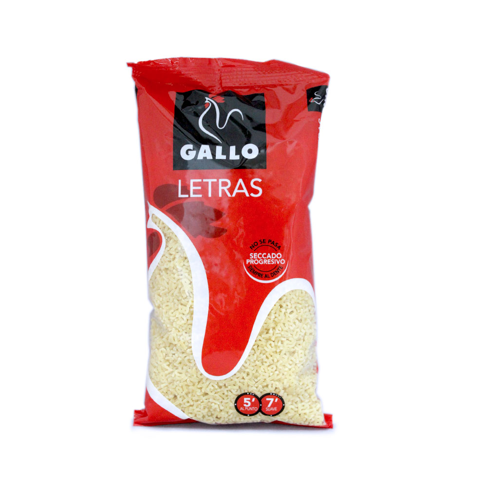 Pasta Letras Gallo 250 g.