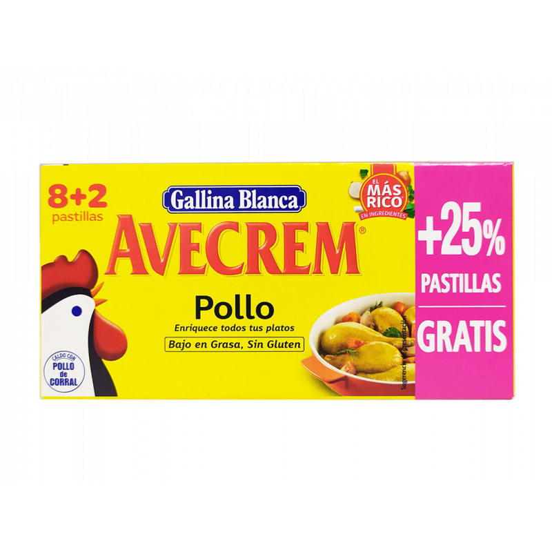 Gallina Blanca Avecrem Pollo 8+2 pastillas