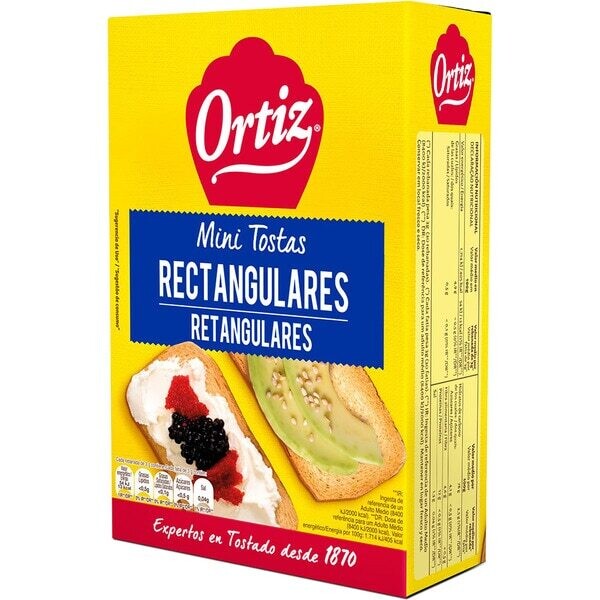 Mini Tostas rectangulares Ortiz 100 gr