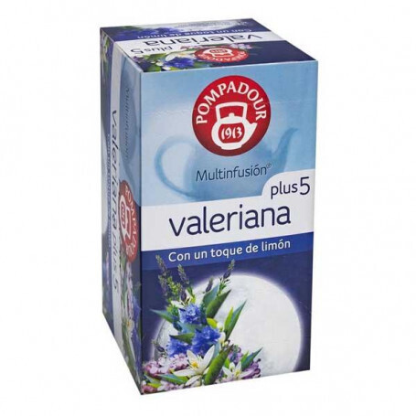 Valeriana plus 5 con Toque de limon 20 bolsitas Pompadour 40 gr.