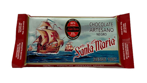 Chocolate Artesano Negro Santa Maria 100 gr