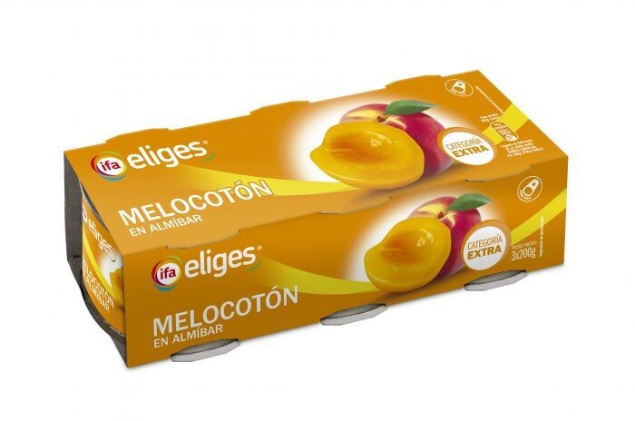 Melocoton en almibar IFA Eliges 3x200 gr