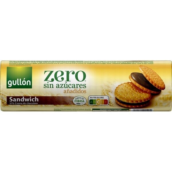 Galleta Zero Chip Sanwich sin azucares Gullòn 170 gr