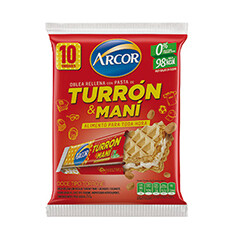 Oblea Rellena Turron Mani Arcor 10x25