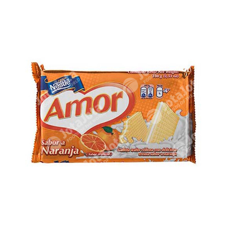 Galleta Wafer Amor Naranja 100 gr