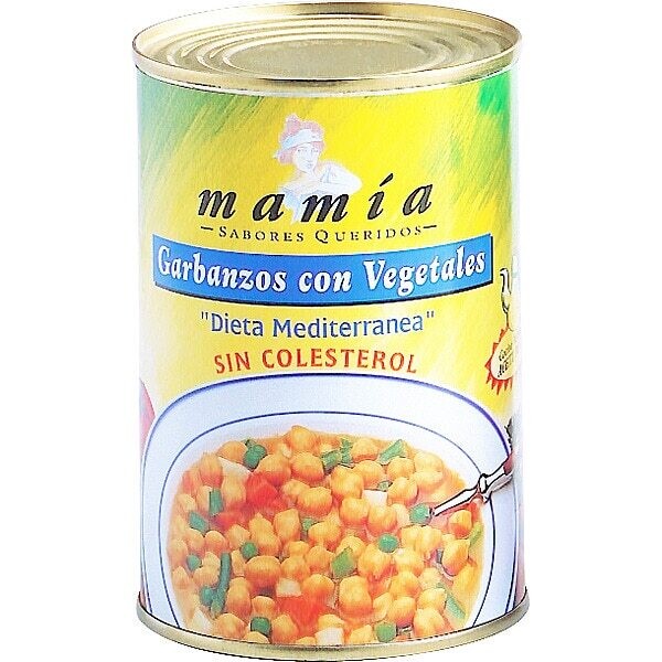 Garbanzos con Vegetales Mamia 400 gr