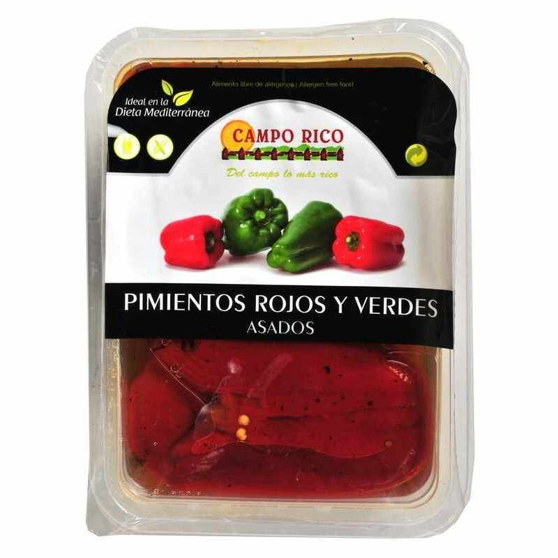 Pimientos rojos y verdes asados Campo Rico 500 gr