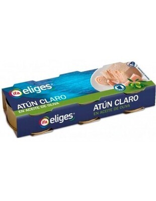 Atun Claro en Aceite de Oliva IFA Eliges pack 3x70 gr
