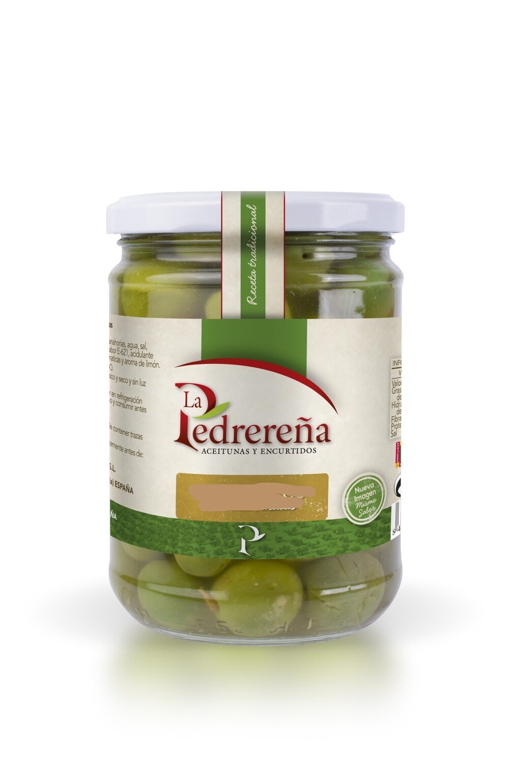 Aceituna entera sabor a anchoa La Pedrereña 475 gr