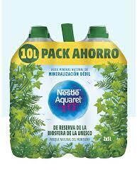 Agua mineral Aquarel Nestle 5 L pack 2 uni.