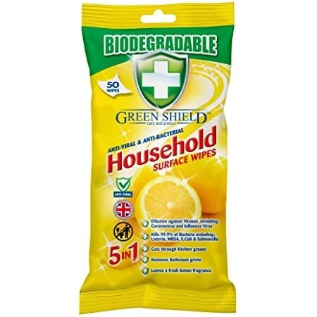 Toallitas Antibacteriana Green Shield 5 en 1